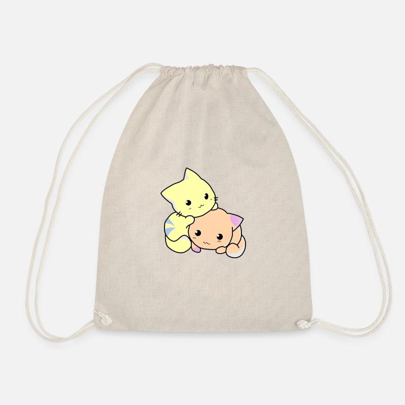 Cats - Drawstring Bag - nature