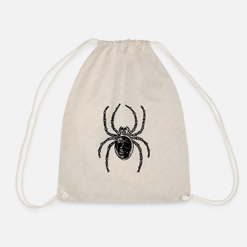 Skull on spider - Drawstring Bag - nature