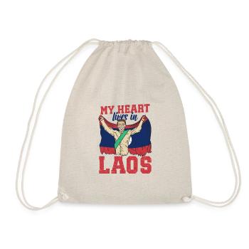 Laos Laote Pride garçon drapeau je cadeau - Sac de sport léger - nature - Devant