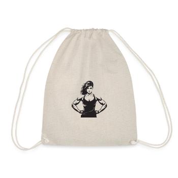 Femme Muscles Gym Musculation Fitness - Sac de sport léger - nature - Devant