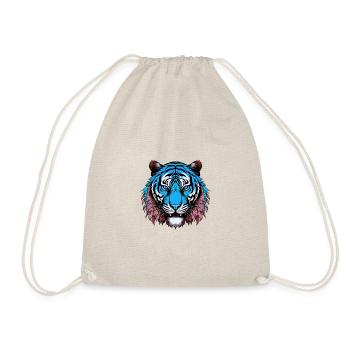 Tiger Portrait Colorful - Drawstring Bag - nature - Front