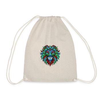 Lion Portrait Colorful - Drawstring Bag - nature - Front