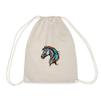 Portrait de cheval coloré - Sac de sport léger - nature - Devant