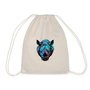 Portrait de rhinocéros coloré - Sac de sport léger - nature - Devant