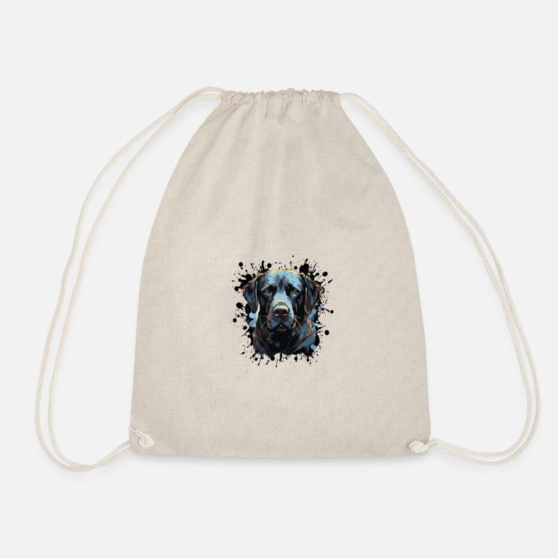 Labrador Dog Portrait - Drawstring Bag - nature