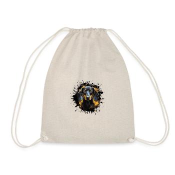 Dachshund Dog Portrait Dachshund - Drawstring Bag - nature - Front