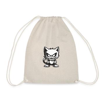 Halloween Cat Cat - Drawstring Bag - nature - Front