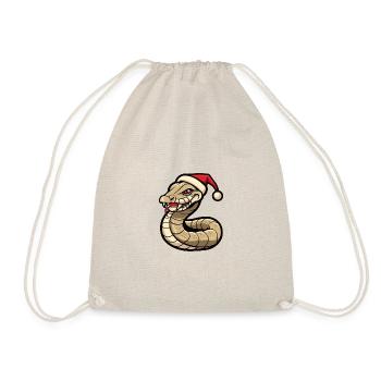 Snake Cobra Christmas - Drawstring Bag - nature - Front