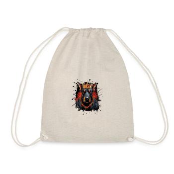 Doberman Tête de Chien Portrait Couronne - Sac de sport léger - nature - Devant