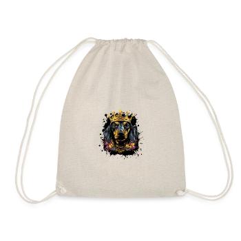 Teckel Tête de chien Portrait Teckel Couronne - Sac de sport léger - nature - Devant