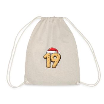 19 Zahl Weihnachten - Turnbeutel - Natur - Vorne