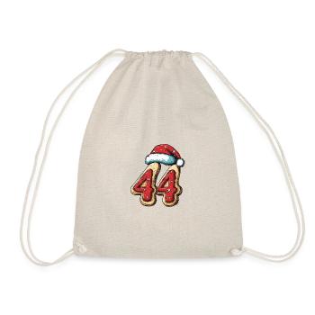 44 Zahl Weihnachten - Turnbeutel - Natur - Vorne