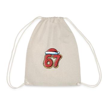 67 Zahl Weihnachten - Turnbeutel - Natur - Vorne