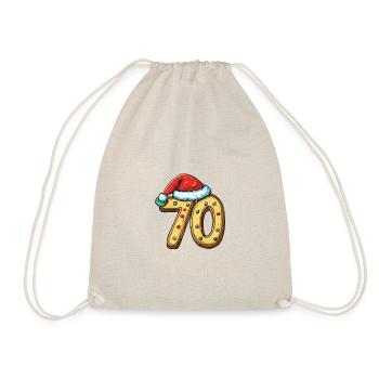 70 Number Christmas - Drawstring Bag - nature - Front