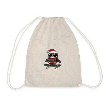 Owl Christmas Funny - Drawstring Bag - nature - Front