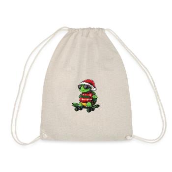 Turtle Christmas Funny - Drawstring Bag - nature - Front