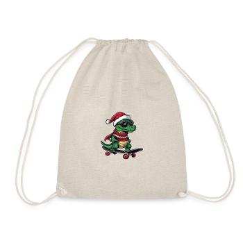 Dragon Christmas Funny - Drawstring Bag - nature - Front