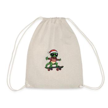 Lizard Christmas Funny - Drawstring Bag - nature - Front