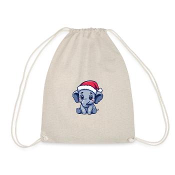 Elephant Christmas Cute - Drawstring Bag - nature - Front