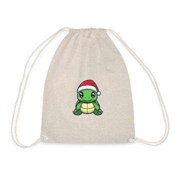 Turtle Christmas Cute - Drawstring Bag - nature - Front