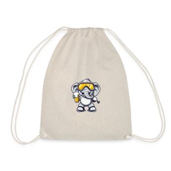 Elephant Ski Beer - Drawstring Bag - nature - Front