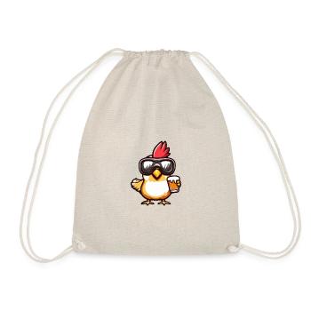 Huhn Ski Bier - Turnbeutel - Natur - Vorne