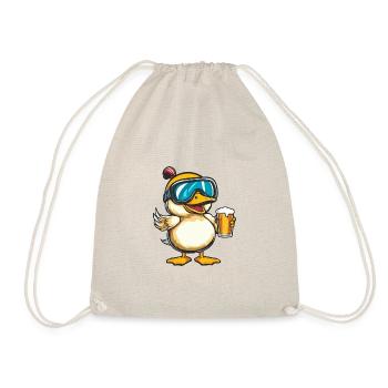 Ente Ski Bier - Turnbeutel - Natur - Vorne