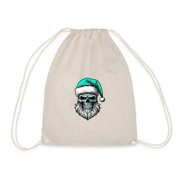 Santa Claus Skull - Drawstring Bag - nature - Front