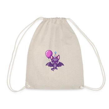 Bat Birthday Baby - Drawstring Bag - nature - Front