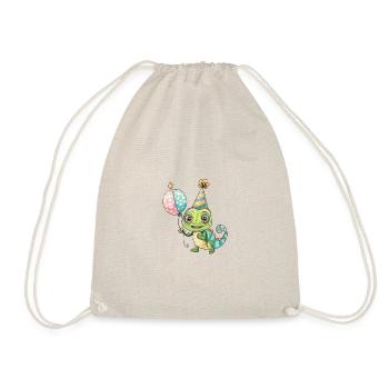 Chameleon Birthday Baby - Drawstring Bag - nature - Front