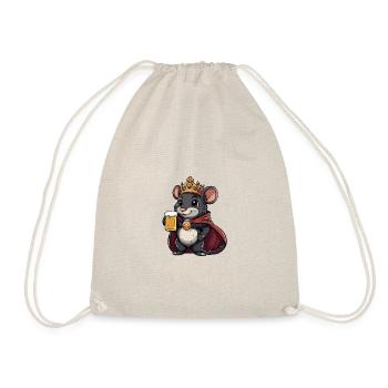 Mouse Beer Funny - Drawstring Bag - nature - Front
