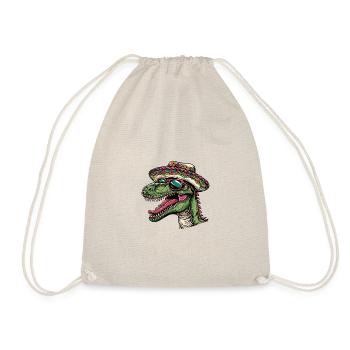 Dinosaur brontosaurus sombrero - Drawstring Bag - nature - Front