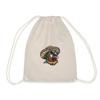 Perroquet Bande Dessinée Drôle Sombrero - Sac de sport léger - nature - Devant