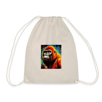 Gorilla Portrait - Drawstring Bag - nature - Front
