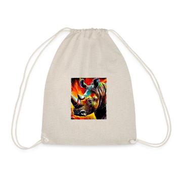 Rhinoceros Portrait - Drawstring Bag - nature - Front