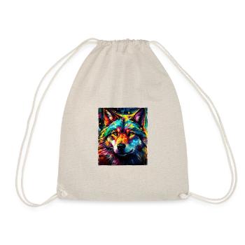 Wolf Portrait - Drawstring Bag - nature - Front