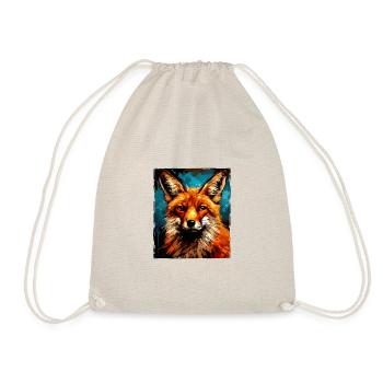 Fuchs Porträt - Turnbeutel - Natur - Vorne