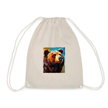 Bear Portrait - Drawstring Bag - nature - Front
