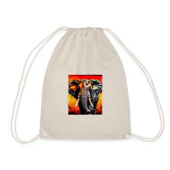 Elephant Portrait - Drawstring Bag - nature - Front