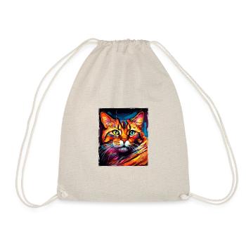 Cat Portrait - Drawstring Bag - nature - Front