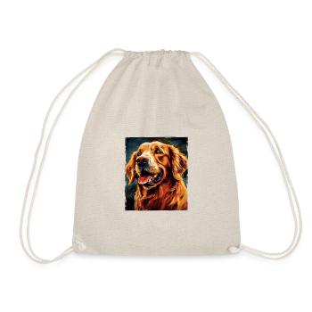 Portrait de chien Golden Retriever - Sac de sport léger - nature - Devant