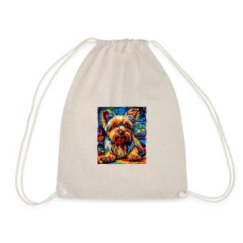Yorkshire Terrier Hund Porträt - Turnbeutel - Natur - Vorne