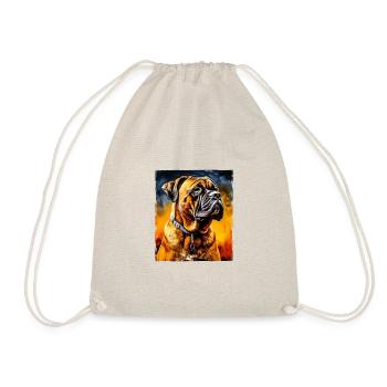 Mastiff Hund Porträt - Turnbeutel - Natur - Vorne