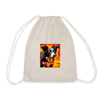 Border Collie Chien Portrait - Sac de sport léger - nature - Devant