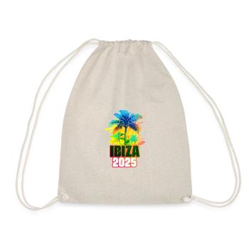 Ibiza 2025 Colorful Palm Trees - Drawstring Bag - nature - Front