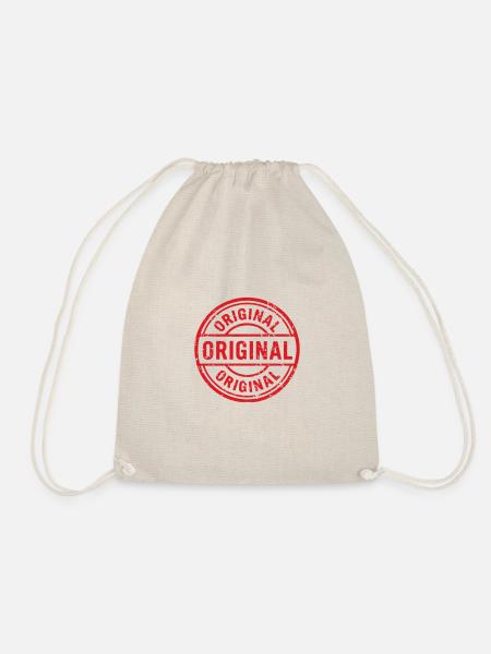 Original Stamp logo. Original Rubber Stamp design - Drawstring Bag - nature