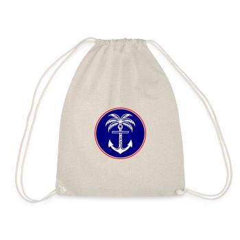 Palm Tree Anchor Icon - Drawstring Bag - nature - Front