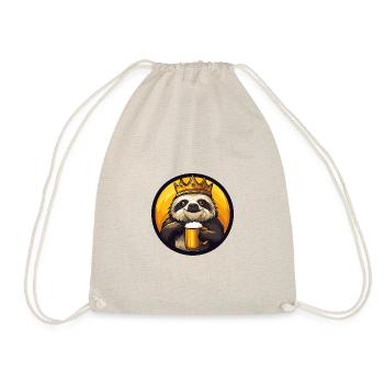 Sloth Beer Comic - Drawstring Bag - nature - Front