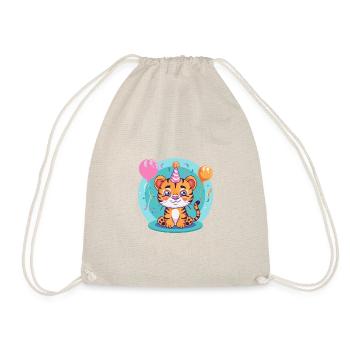 Tiger Birthday Comic - Drawstring Bag - nature - Front