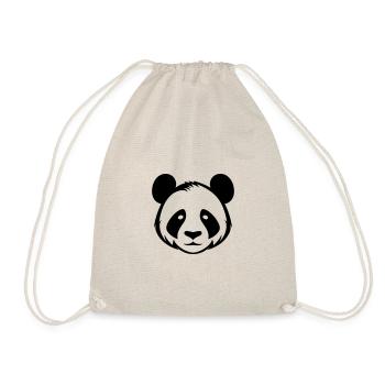 Panda head - Drawstring Bag - nature - Front